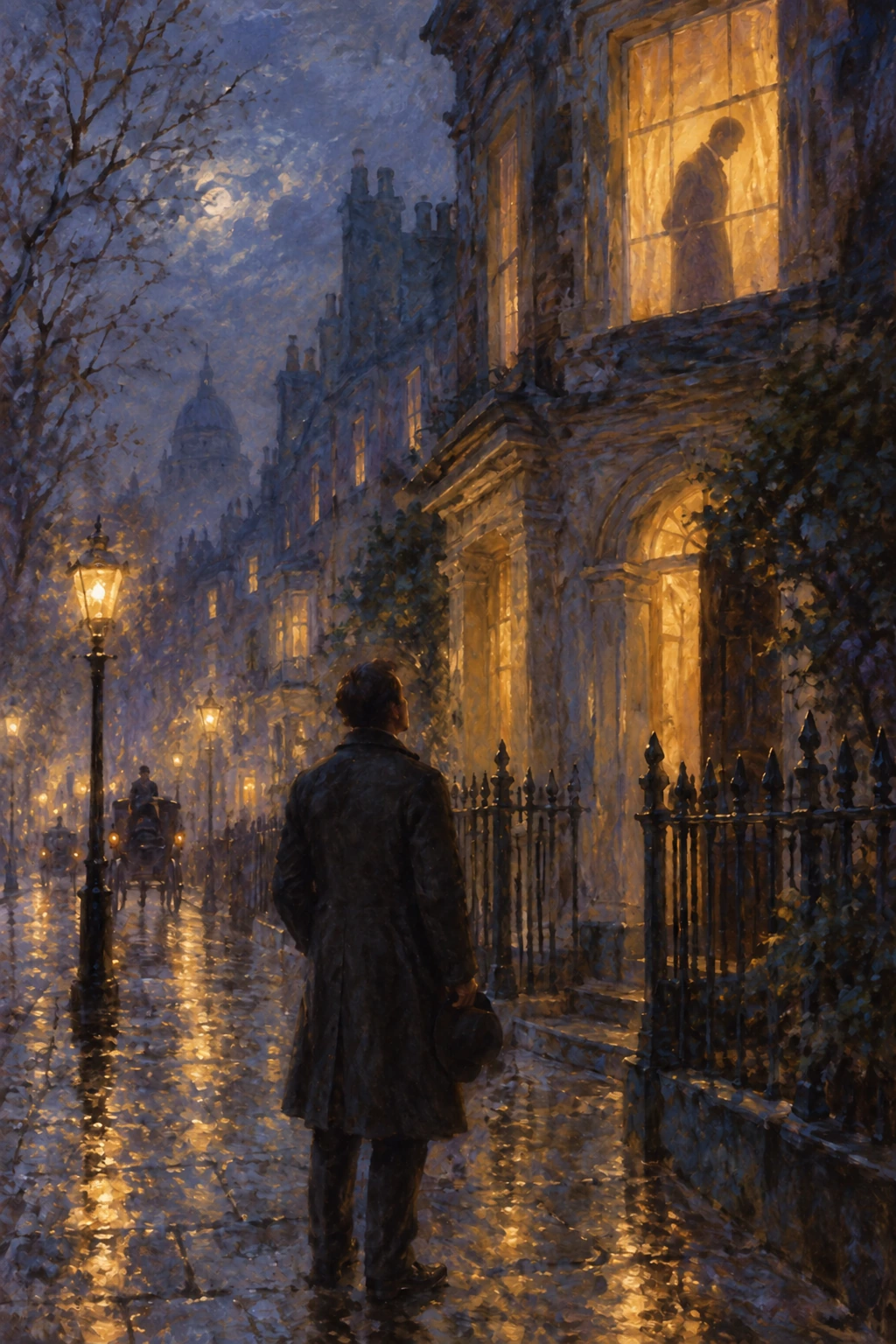 Baker Street at night.